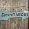 Rusty Arrow Sign “Farmer's Market”