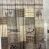 Sawyer Mills Charcoal Stenciled Patchwork Shower Curtain 72x72