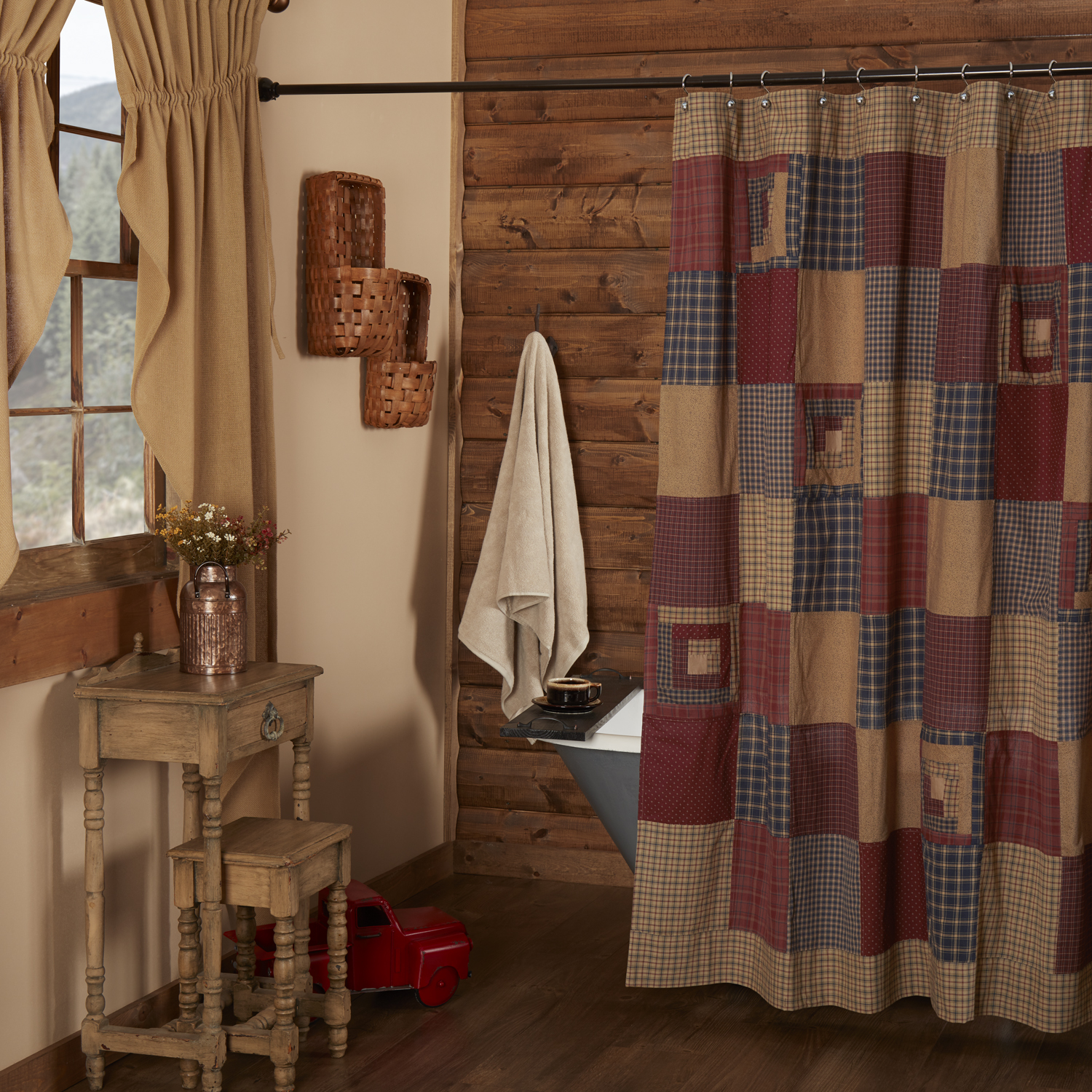 Shower Curtain VHC Oak & Asher Millsboro Design